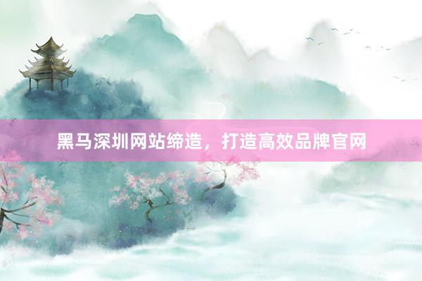 黑马深圳网站缔造，打造高效品牌官网